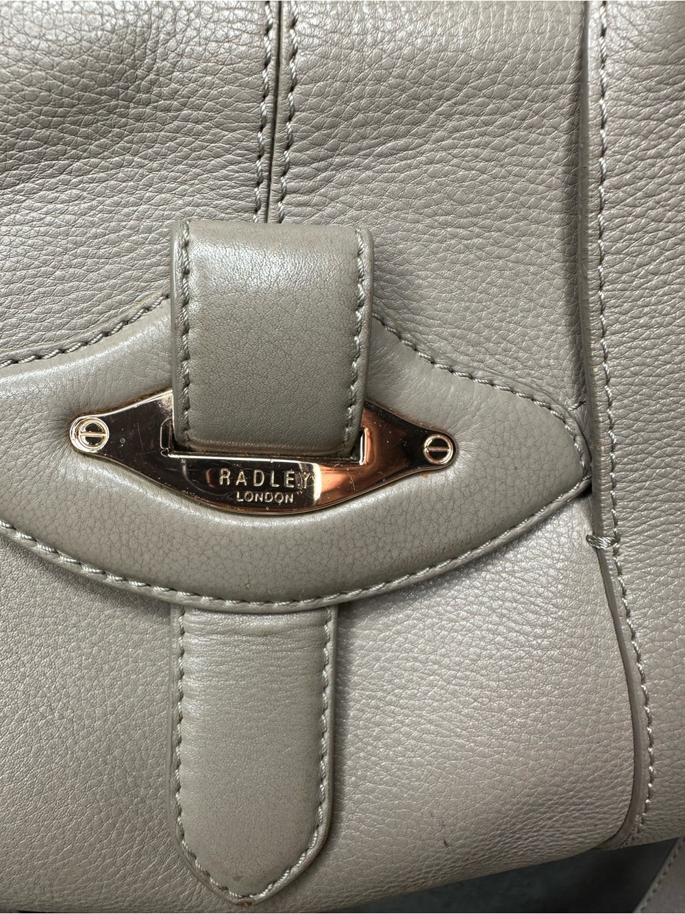 Radley London Pebbled Leather Satchel Crossbody Shoulder Bag Purse - Picture 2 of 10